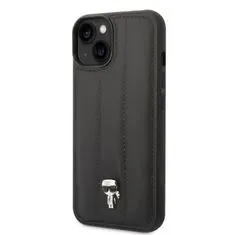Karl Lagerfeld Lagerfeld Quilted Puffy Ikonik Logo Zadní Kryt pro iPhone 14 Max Black