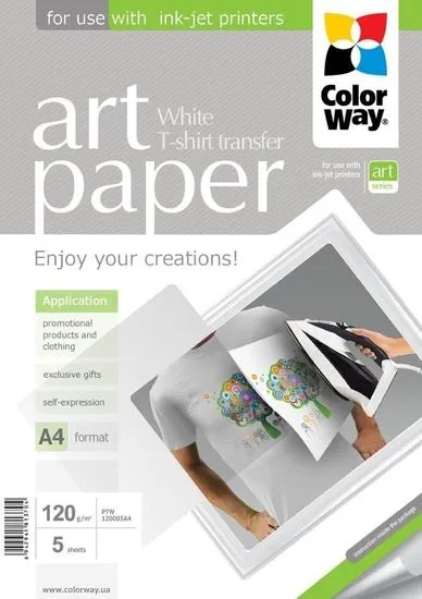 ColorWay Art Paper 120g/m2, A4, 5 listů, bílá (PTW120005A4)