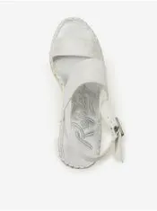 Replay Dámské sandály na klínku ve stříbrné barvě Replay 36