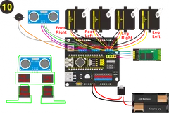 Keyestudio Keyestudio KS0358 Arduino DIY sada elektronických dílů pro OTTO Robot Maker