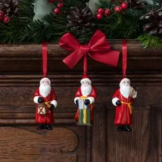 Villeroy & Boch Set vánočních ozdob NOSTALGIC ORNAMENTS Santa 3 ks +