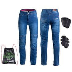 W-TEC Dámské moto jeansy GoralCE Barva modrá, Velikost 3XL