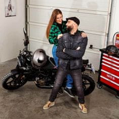 W-TEC Pánská jeansová letní moto bunda Lenny Barva černá, Velikost 5XL