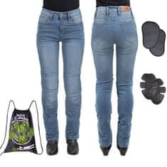 W-TEC Dámské moto jeansy Lustipa Barva modrá, Velikost XL