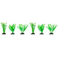 PENN PLAX Umělé rostliny Betta 10,2 cm zelené 6ks sada
