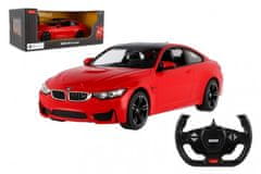 Teddies  Auto RC BMW M4 Coupe červené plast 32cm 2,4GHz na dálk. ovládání na baterie