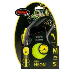 Flexi New Neon lanko M 5m žlutá do 20kg