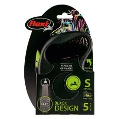 Flexi Black Design S popruh 5m zelená do 15kg