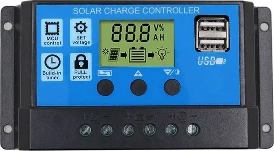 HADEX Solární regulátor PWM YJSS30 12-24V/30A+USB pro Pb baterie