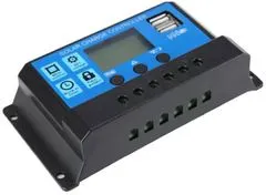 HADEX Solární regulátor PWM SY3024H 12-24V/30A+USB pro Pb baterie