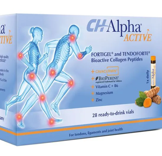 GELITA Health GmbH CH-Alpha ACTIVE - bioaktívní kolagénové peptidy pro zdraví šlach a kloubů (pitné ampulky, 28 v balení)