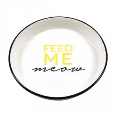 Duvo+ Keramická miska pro kočky - Feed me meow 13,8cm