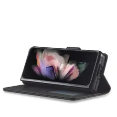 Tech-protect Tech-Protect Wallet knížkové kožené pouzdro na Samsung Galaxy Z Fold 4, černé
