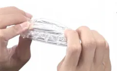 LOLO gelový návlek na penis s vroubky a stimulátorem čirý