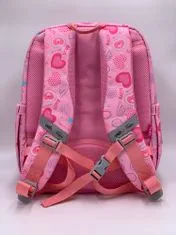 Klarion Nádherná ergonomická růžová školní taška Amálka s penálem a svačinovou taškou - sada