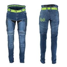 W-TEC Dámské moto jeansy Ekscita Barva modrá, Velikost 27