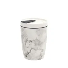 Villeroy & Boch Porcelánový termohrnek s víčkem z kolekce TO GO MARMORY, objem 0,29 litru