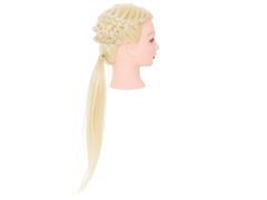 KIK KX6961 Cvičná hlava s přírodními vlasy 60-70 cm blond