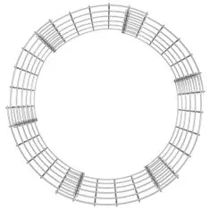 Vidaxl Kruhový gabionový vyvýšený záhon pozinkovaná ocel Ø 50 x 50 cm