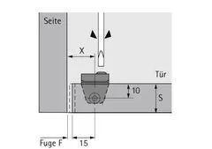 Hettich Čípkový závěs pro dveře 16 - 20 mm (69933)