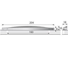 Hettich Úchytka Forli, rozteč vrtání 160 mm / 192 mm (9112660)