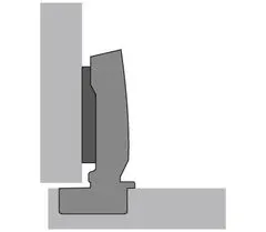 Hettich Sensys 8631i pro dveře s velkou tloušťkou, Základna závěsu 12,5 mm, TH 52 (9090260)