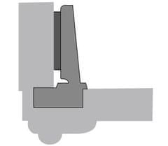 Hettich Intermat 9935 pro tloušťky dveří do 43 mm, Základna závěsu 18 mm, TH 22 / L (9155241)