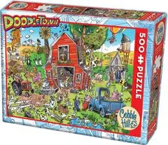 Cobble Hill Puzzle DoodleTown: Bláznovství na farmě 500 dílků