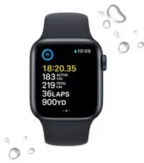 Apple Watch SE 2022 Cellular, 40mm Midnight Aluminium CaSE 2022 with Midnight Sport Band MNPL3CS/A