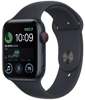 Chytré hodinky Apple Watch SE 2022 Cellular velký Retina displej hliníkové pouzdro nastavitelný design vyměnitelný řemínek kolekce Nike