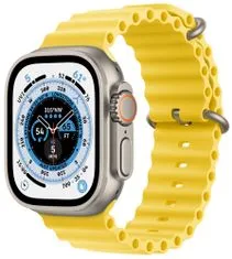 Apple Watch Ultra Cellular, 49mm Titanium Case with Yellow Ocean Band MNHG3CS/A