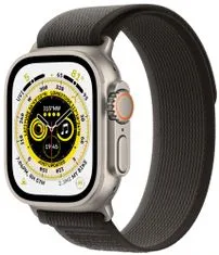 Apple Watch Ultra Cellular, 49mm Titanium Case with Black/Gray Trail Loop M/L MQFX3CS/A