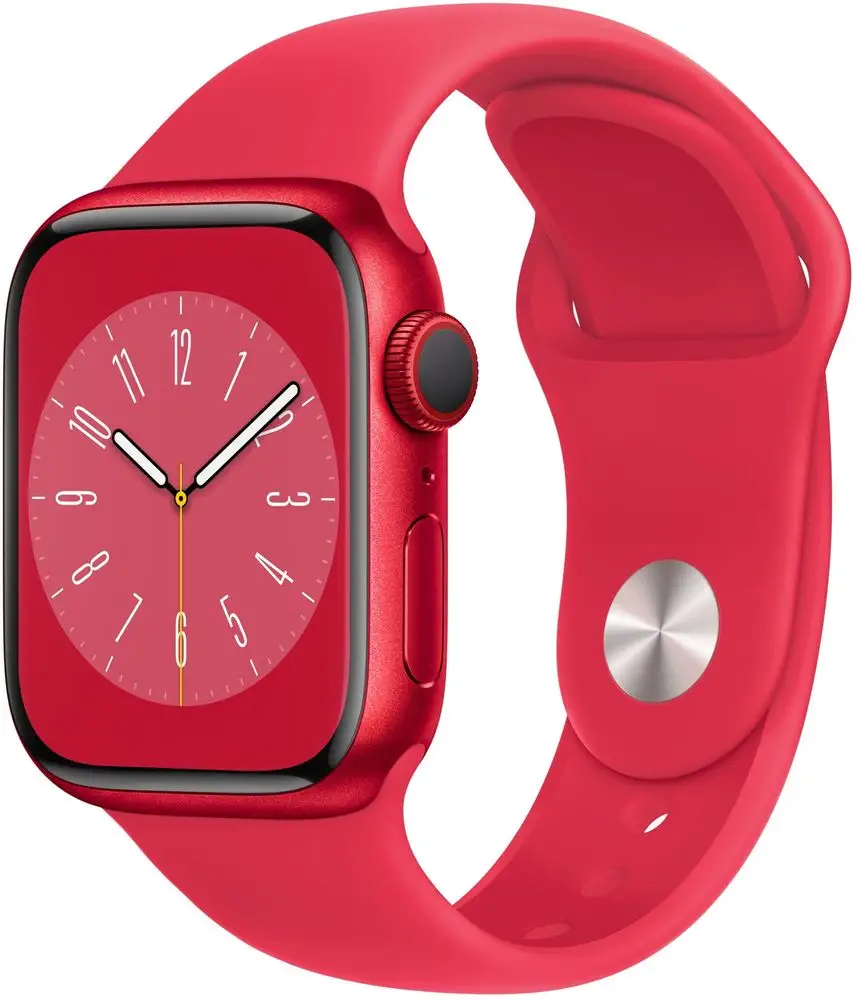 Apple Watch Series 8 Cellular, 41mm (PRODUCT)RED Aluminium Case with (PRODUCT)RED Sport Band MNJ23CS/A