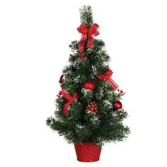 Guirma Vánoční dekorace stromeček s červenými ozdobami 60 cm