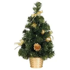 Guirma Vánoční dekorace stromeček se zlatými ozdobami 30cm