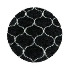 Ayyildiz Kusový koberec Salsa Shaggy 3201 anthrazit kruh 80x80 (průměr) kruh