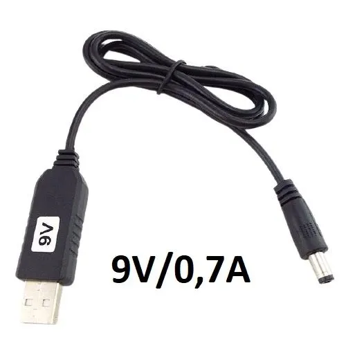 W-STAR W-Star USB redukce, převodník 5V na 9V/0,7A, 1,5m, konektor 4,8mm, RD9V07A