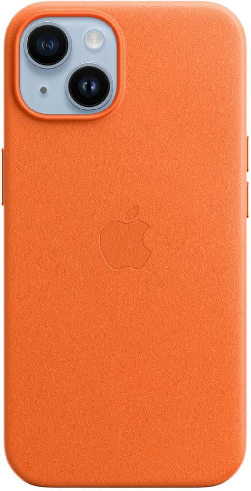 Apple iPhone 14 Leather Case with MagSafe - Orange, MPP83ZM/A