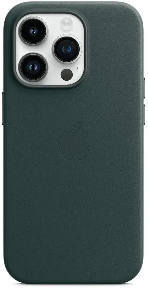 Levně Apple iPhone 14 Pro Leather Case with MagSafe - Forest Green, MPPH3ZM/A