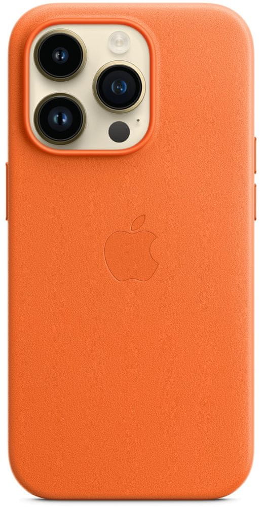 Apple iPhone 14 Pro Leather Case with MagSafe - Orange, MPPL3ZM/A