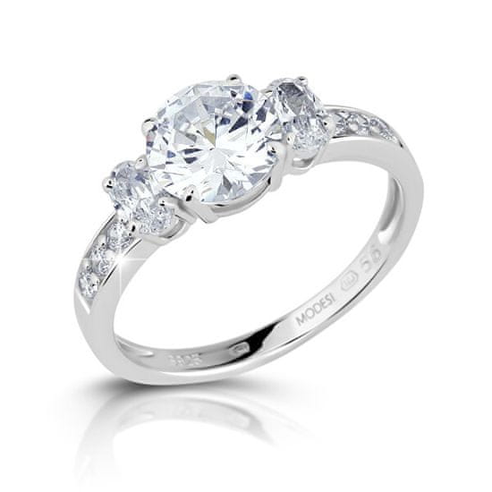Modesi Elegantní zásnubní prsten JA17250CZ
