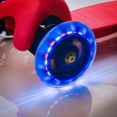 MTR Koloběžka tříkolová MINI SCOOTER se svítícími kolečky, modro-červený H-059-CV