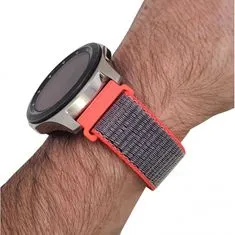Drakero Nylonový řemínek na hodinky šedo-růžový 22 mm PRCZ-1141