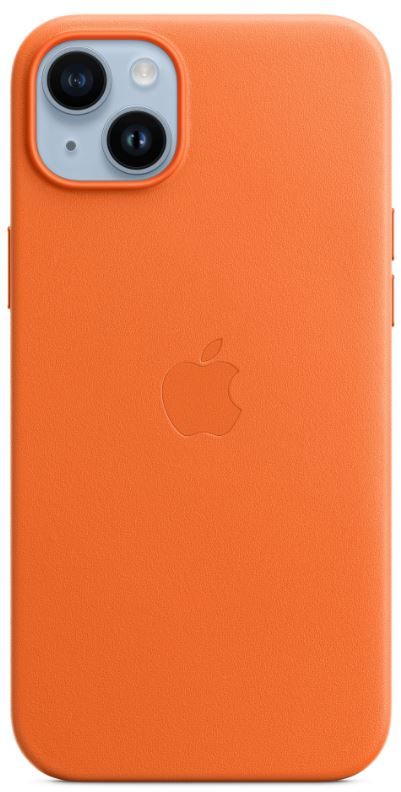 Apple iPhone 14 Plus Leather Case with MagSafe - Orange,