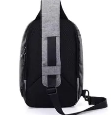 Northix Taška přes rameno / taška na popruh proti krádeži s USB zásuvkou - černá 