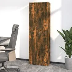 Greatstore Kancelářská skříň kouřový dub 60 x 32 x 190 cm kompozitní dřevo