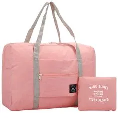 Northix Skládací taška - růžová 