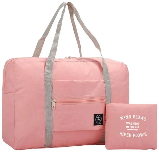 Northix Skládací taška - růžová