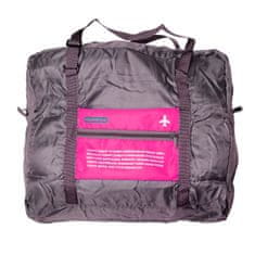 Northix Skládací taška s úložným vakem – růžová 