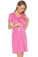 ITALIAN FASHION Bavlněná těhotenská noční košile Alena růžová L